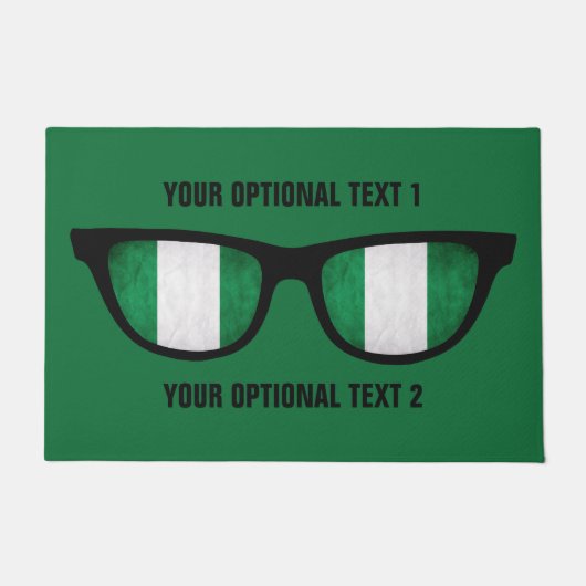 Nigeria Shades aangepaste deurmatten (Voorkant)