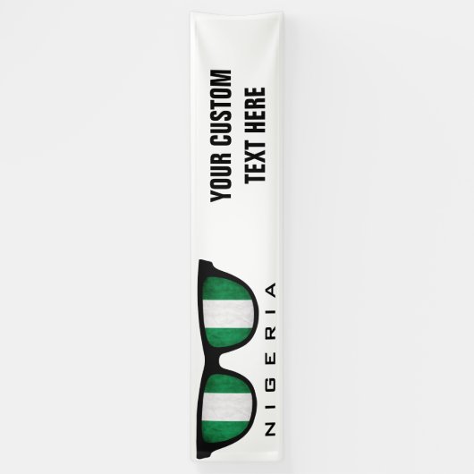 Nigeria sorteert aangepaste tekst en kleurenbanner spandoek (Verticaal)