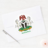 Nigeria - Sticker rond de crête (Enveloppe)