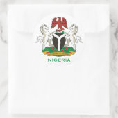 Nigeria - Sticker rond de crête (Sac)