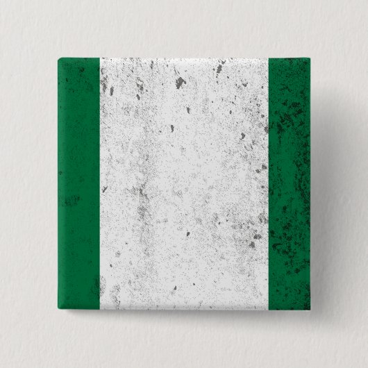 Nigeria Vierkante Button 5,1 Cm (Voorkant)