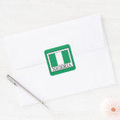Nigeria Vierkante Sticker (Envelop)
