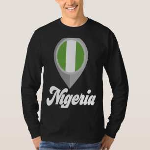 NIGERIA Vlag Pin I Love NIGERIA Reizen T-shirt