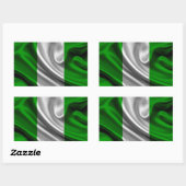 Nigeria vlag stof rechthoekige sticker (Vel)