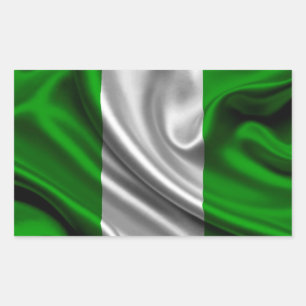 Nigeria vlag stof rechthoekige sticker