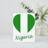 Nigeria Vlaggenhart Briefkaart (Staand voorkant)