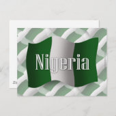 Nigeria Waving Flag Briefkaart (Voorkant / Achterkant)
