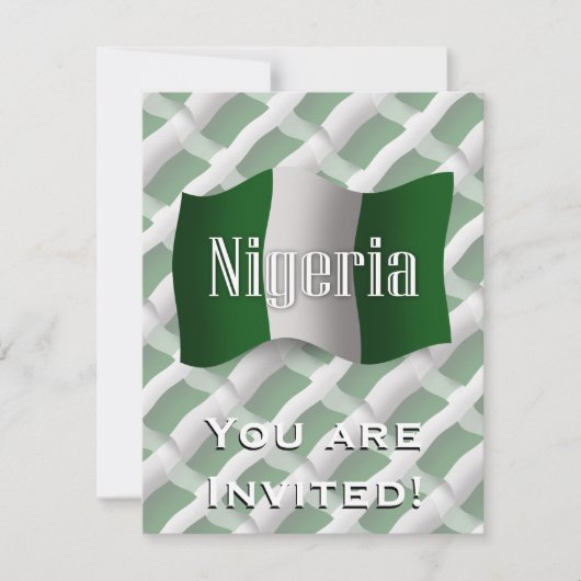 Nigeria Waving Flag Kaart (Voorkant)