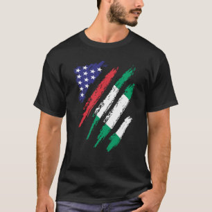 Nigeriaans Amerikaans Groen Vlag Verenigde Staten  T-shirt