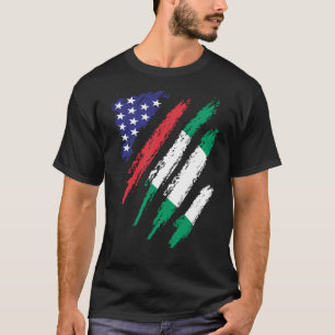 Nigeriaans Amerikaans Groen Vlag Verenigde Staten T-shirt