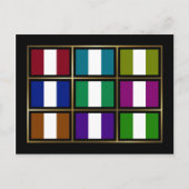 Nigeriaans Briefkaart van multihue-vlaggen (Voorkant)