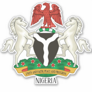 Nigeriaans nationaal wapenschild patriottisch sticker