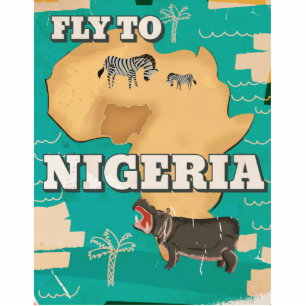 Nigeriaans poster voor Vintage-reizen Fotobeeldje Magneet