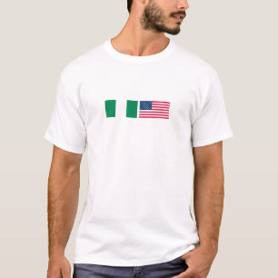 Nigeriaanse en Amerikaanse vlaggen naast elkaar T-shirt