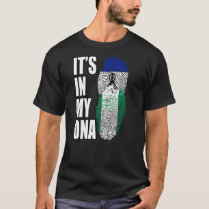 Nigeriaanse en Basotho Mix DNA-erfgoedvlag T-shirt