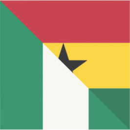Nigeriaanse Ghanese vlag Nigeria Ghana Naija Sticker