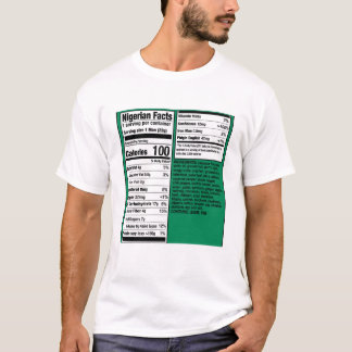 Nigeriaanse Mannen Feiten - Voedingswaarde T-shirt