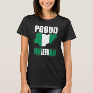 Nigeriaanse patriot Nigeriaanse vlag vlag op het h T-shirt