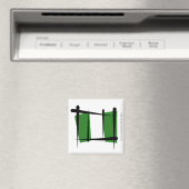 Nigeriaanse penseelvlag magneet (Insitu (Vaatwasser))