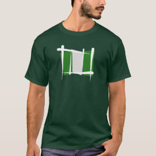 Nigeriaanse penseelvlag t-shirt