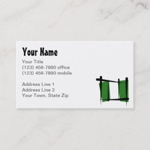 Nigeriaanse penseelvlag visitekaartje
