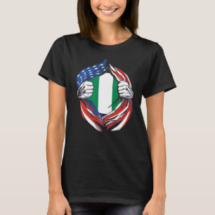 Nigeriaanse vlag Amerikaanse trots van mijn Nigeri T-shirt