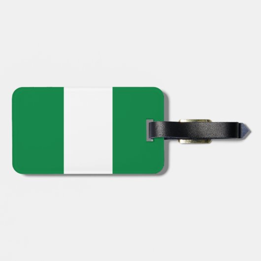 Nigeriaanse vlag bagagelabel (Achterkant horizontaal)