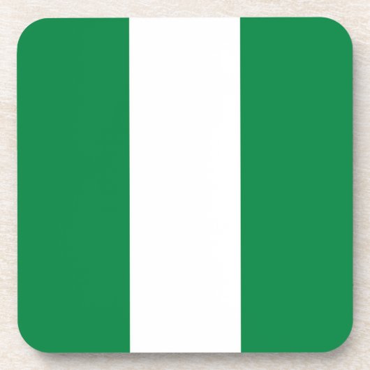 Nigeriaanse vlag bier onderzetter (Voorkant)