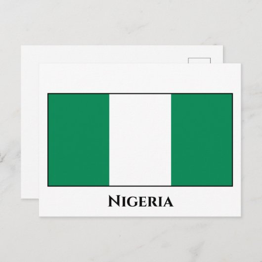 Nigeriaanse vlag briefkaart (Voorkant / Achterkant)