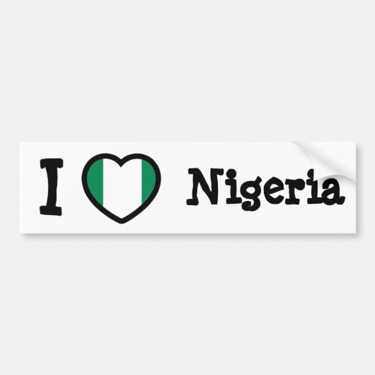 Nigeriaanse vlag bumpersticker (Voorkant)