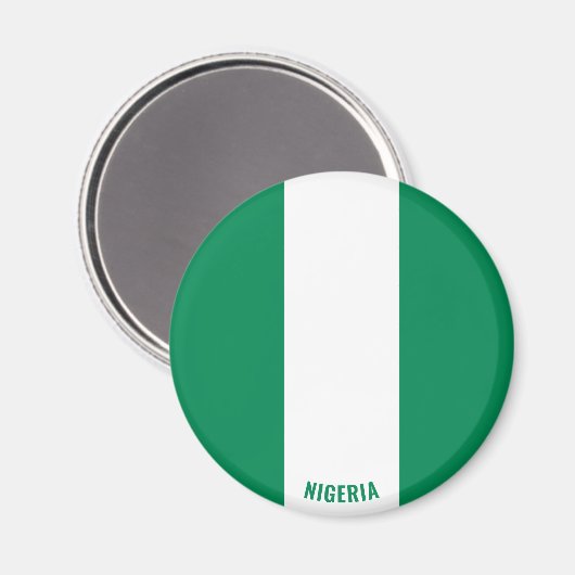Nigeriaanse vlag Charming Patriotic Magneet (Voorkant / Achterkant)