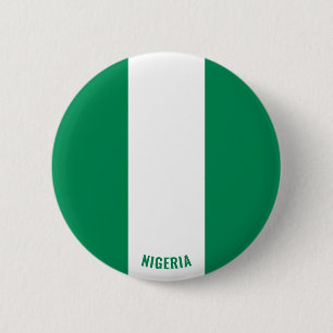 Nigeriaanse vlag Charming Patriotic Ronde Button 5,7 Cm