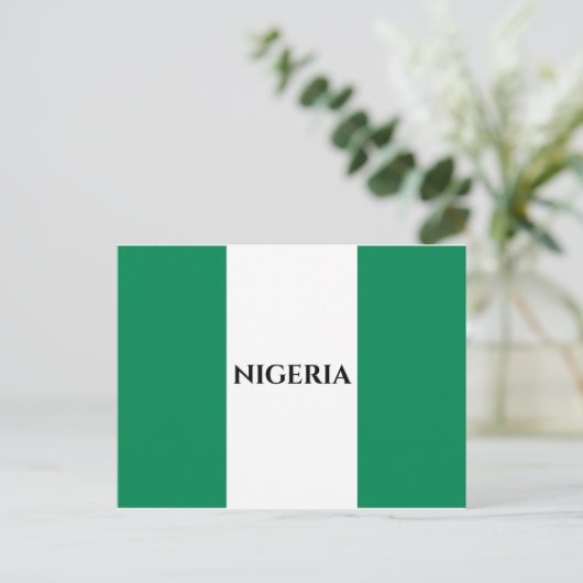 Nigeriaanse vlag feestdagenkaart (Staand voorkant)