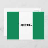 Nigeriaanse vlag feestdagenkaart (Voorkant / Achterkant)