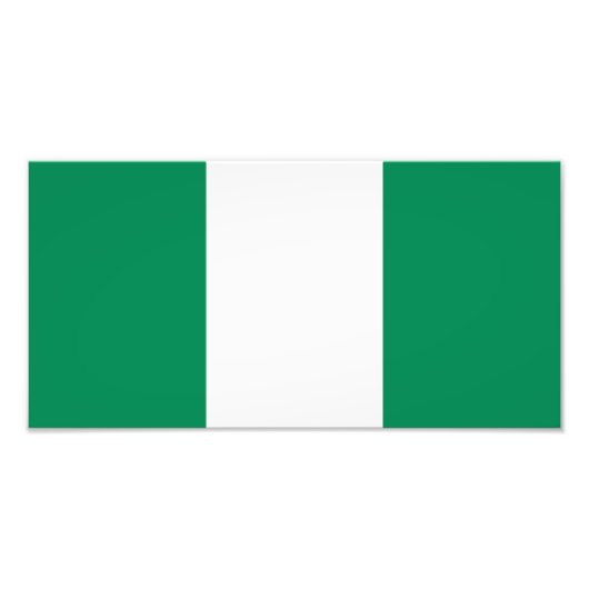 Nigeriaanse vlag foto afdruk (Voorkant)
