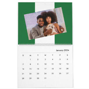 Nigeriaanse vlag Invoegen Foto 2026 Nigeria Famili Kalender
