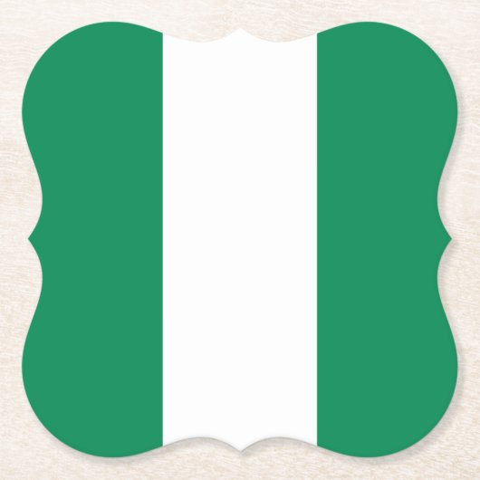 Nigeriaanse vlag kartonnen onderzetters (Voorkant)