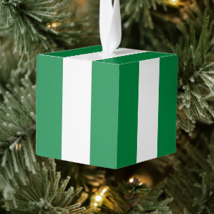 Nigeriaanse vlag kubus ornament