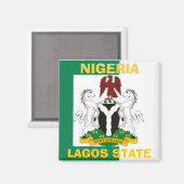 Nigeriaanse vlag magneet (Voorkant / Achterkant)