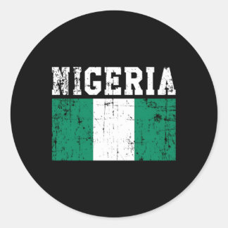 Nigeriaanse vlag Nigeriaanse roots Ronde Sticker