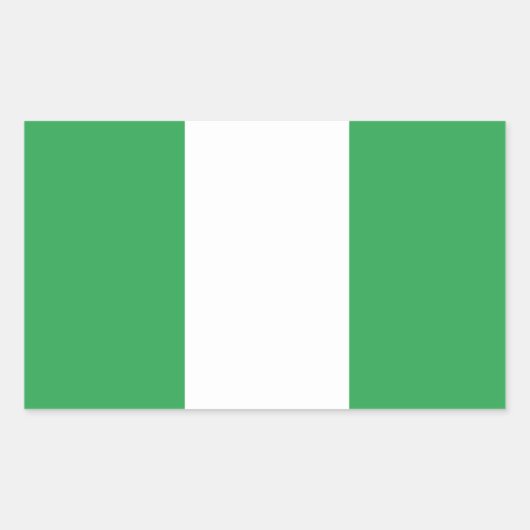 Nigeriaanse vlag rechthoekige sticker (Voorkant)