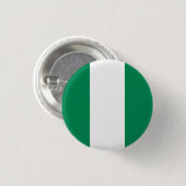 Nigeriaanse vlag ronde button 3,2 cm (Voorkant /achterkant)