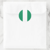 Nigeriaanse vlag ronde sticker (Tas)