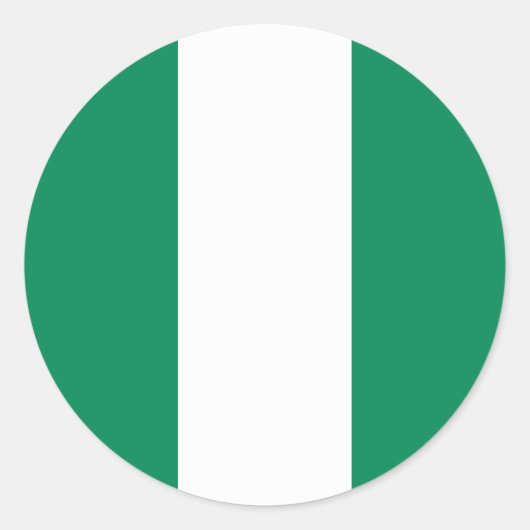 Nigeriaanse vlag ronde sticker (Voorkant)