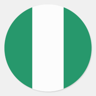 Nigeriaanse vlag ronde sticker