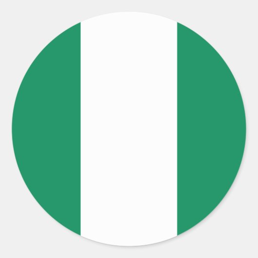 Nigeriaanse vlag ronde sticker (Voorkant)