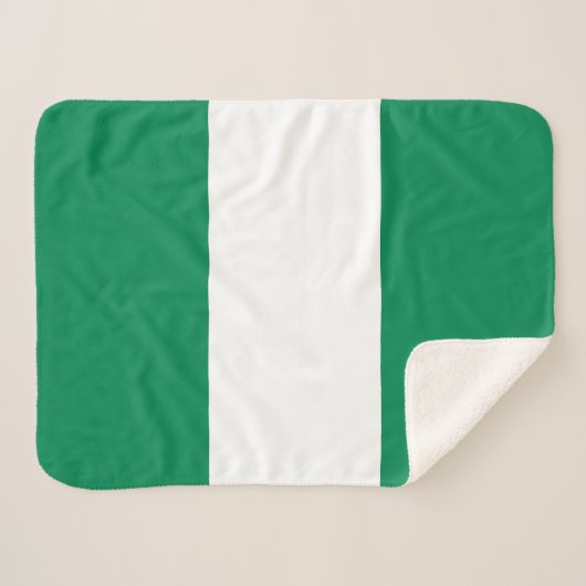 Nigeriaanse vlag sherpa deken (Voorkant (horizontaal))