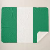 Nigeriaanse vlag sherpa deken (Voorkant (horizontaal))