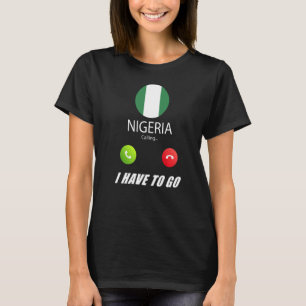 Nigeriaanse vlag Souvenir Nigeria roept op tot cal T-shirt