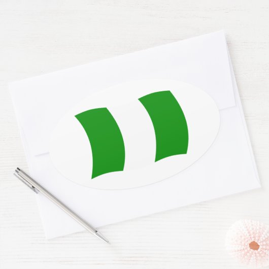 Nigeriaanse vlag Sticker (Envelop)